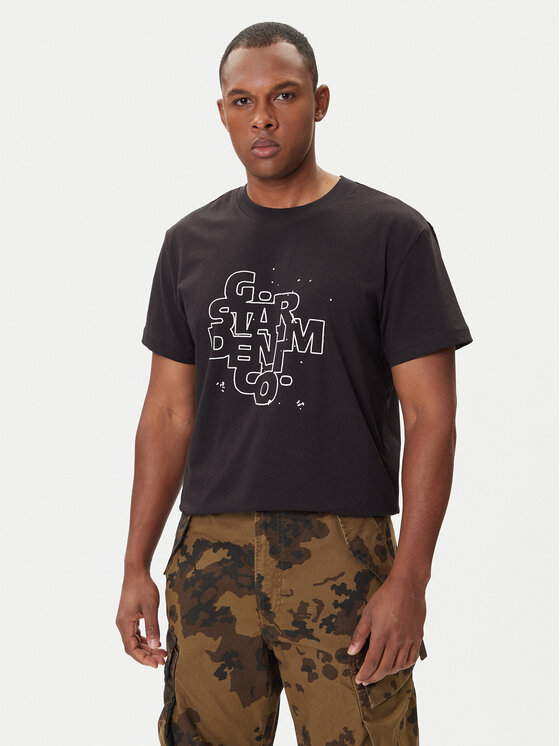 G-Star Raw G-Star Raw T-shirt HD Print D26824-D975 Crna Regular Fit