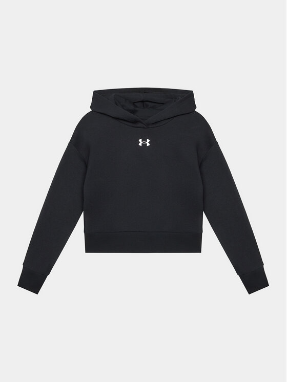 Under Armour Majica Dugih Rukava Ua Rival Fleece Crop Hoodie 1379517 Crna Loose Fit