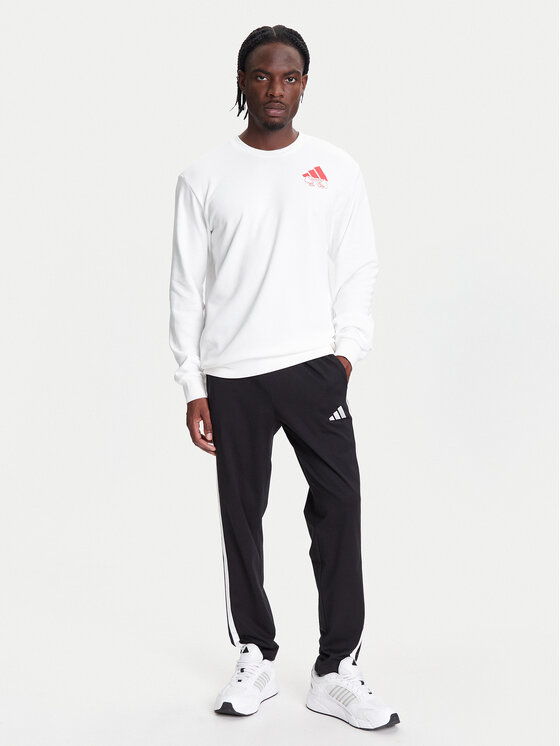 adidas adidas Суитшърт Food Noodle Graphic JW4347 Бял Regular Fit