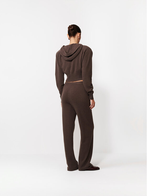 La Mania La Mania Bluza NANA Brązowy ciemny Basic Fit