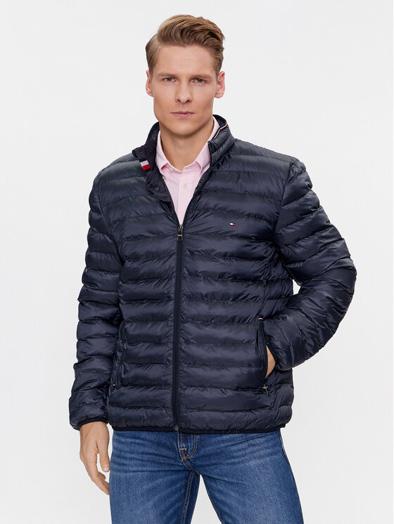 Tommy Hilfiger Tommy Hilfiger Bunda pro přechodné období Core Circular MW0MW18763 Tmavomodrá Regular Fit