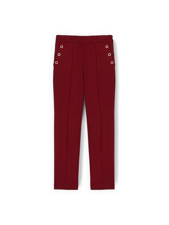Motivi Motivi Spodnie materiałowe P095Q004174N036 Bordowy Regular Fit