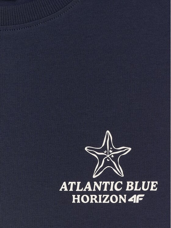 4F 4F T-shirt 4FRSS26TTSHF4021-31S Blu scuro Relaxed Fit