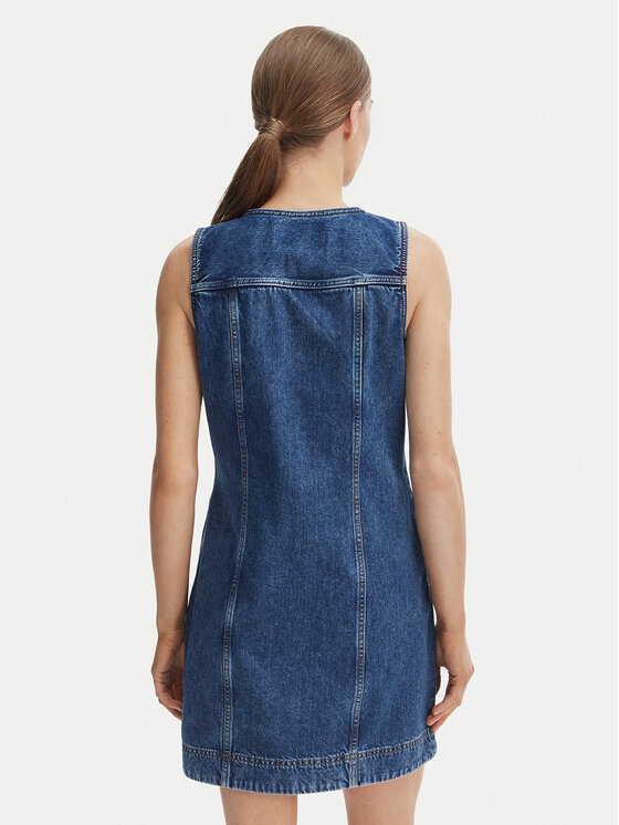 Calvin Klein Jeans Calvin Klein Jeans Džinsinė suknelė LV047F761G Tamsiai mėlyna Slim Fit