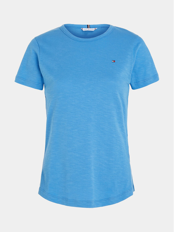 Tommy Hilfiger Tommy Hilfiger Majica 1985 WW0WW37857 Modra Slim Fit