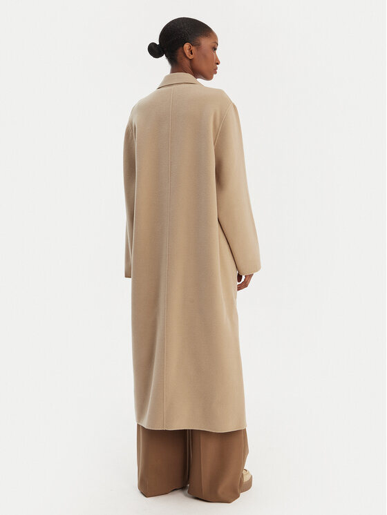 Weekend Max Mara Weekend Max Mara Gyapjú kabát Galosce 2615011021 Bézs Relaxed Fit