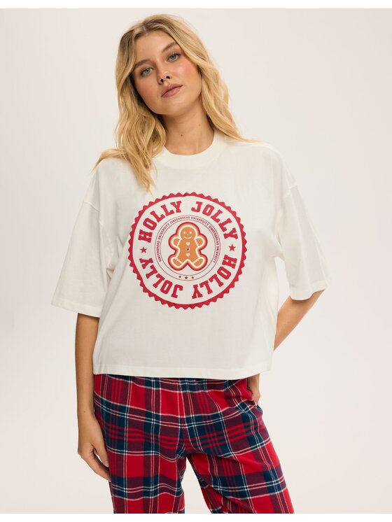 Esotiq Esotiq Piżama 43953 Biały Regular Fit