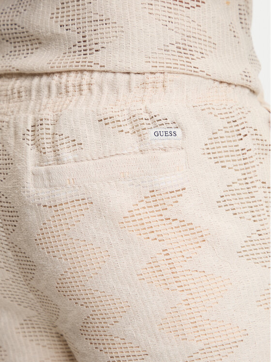 Guess Guess Szorty materiałowe M6GD29 K3237 Beżowy Regular Fit