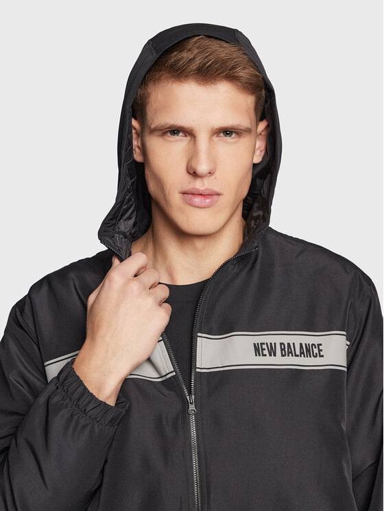 New Balance New Balance Μπουφάν μεταβατικό MJ23901 Μαύρο Relaxed Fit