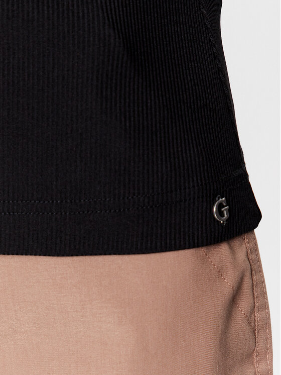 Guess Guess Μπλουζάκι W3YP16 KAZH2 Μαύρο Slim Fit