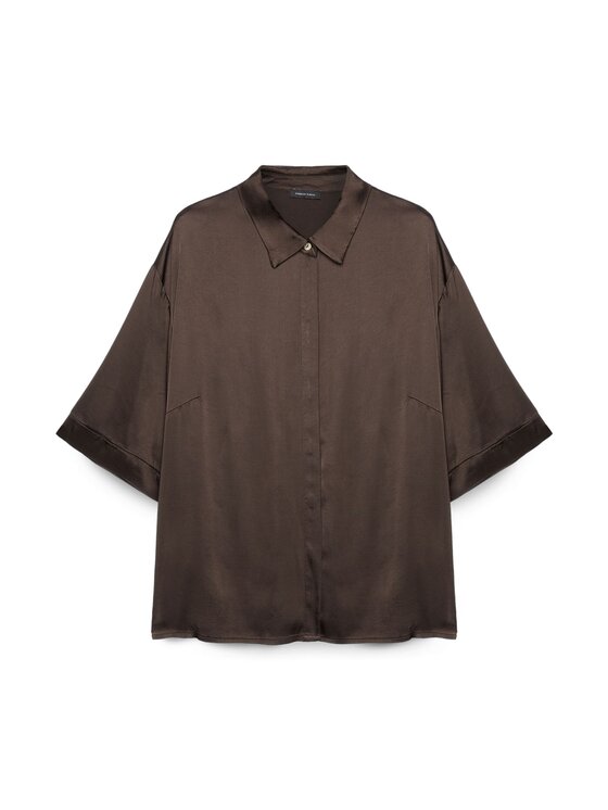 Fiorella Rubino Fiorella Rubino Camicia 5053T001391N022 Marrone Boxy Fit