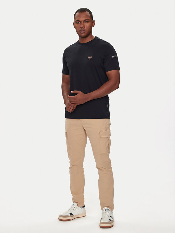 Napapijri Napapijri Футболка S-Badge NP0A4I3N Чорний Regular Fit