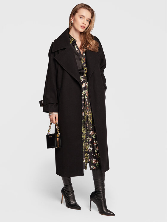 Cappotto di lana CF2040 J1891 Nero Regular Fit