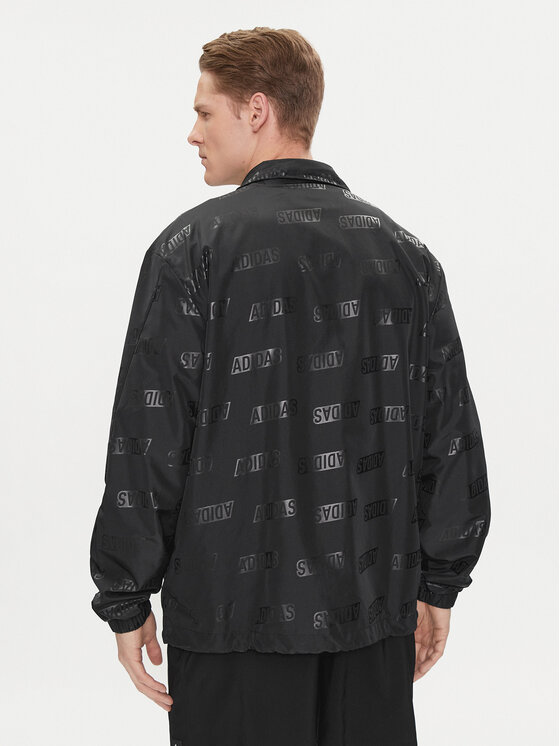 adidas adidas Μπουφάν μεταβατικό Embossed Coaches IJ6434 Μαύρο Regular Fit