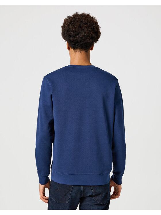 Wrangler Wrangler Bluzka GRAPHIC SWEATSHIRT Niebieski Regular Fit