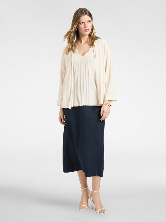 Elena Mirò Elena Mirò Cardigan M555E001941N002 Crema Boxy Fit