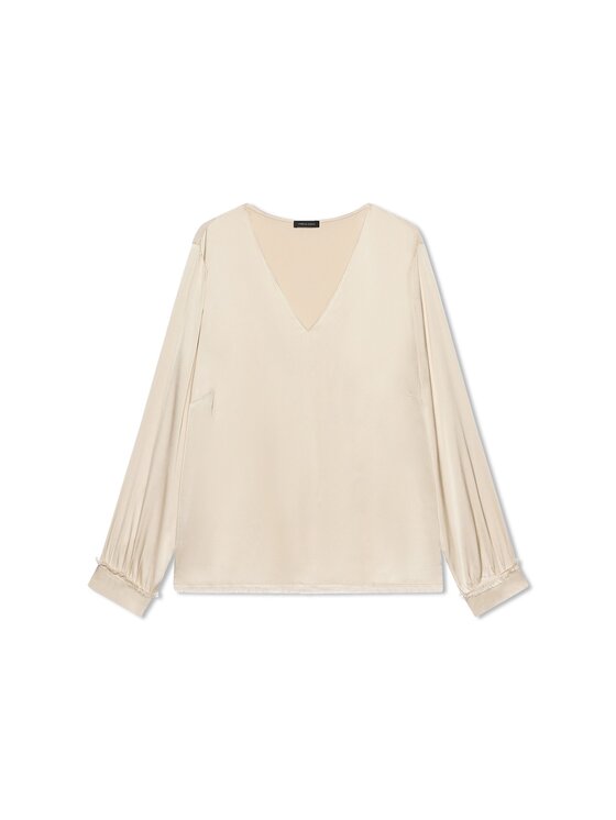 Fiorella Rubino Fiorella Rubino Bluzka 2041L000707N002 Kremowy Regular Fit