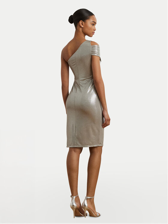 LAUREN RALPH LAUREN LAUREN RALPH LAUREN Cocktail obleka 253970802001 Srebrna Slim Fit