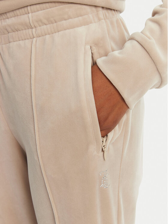 Juicy Couture Juicy Couture Teplákové kalhoty Tina JCAPW045 Béžová Regular Fit