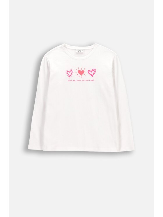 Coccodrillo Coccodrillo Longsleeve WC6143103VGA-001 Biały Regular Fit