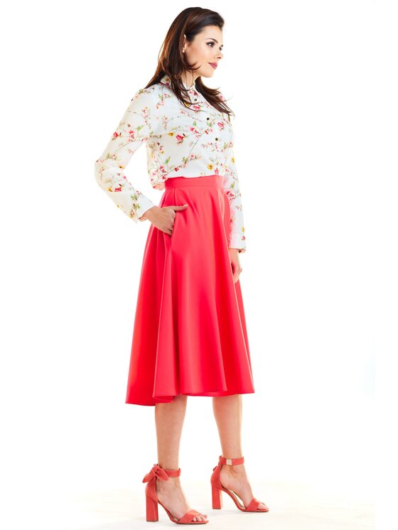 Awama Awama Spódnica A256 Fioletowy Basic Fit
