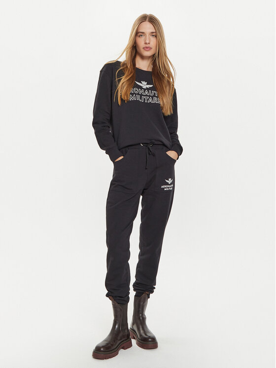 Aeronautica Militare Aeronautica Militare Μπλούζα 242FE1971DF567 Μαύρο Regular Fit