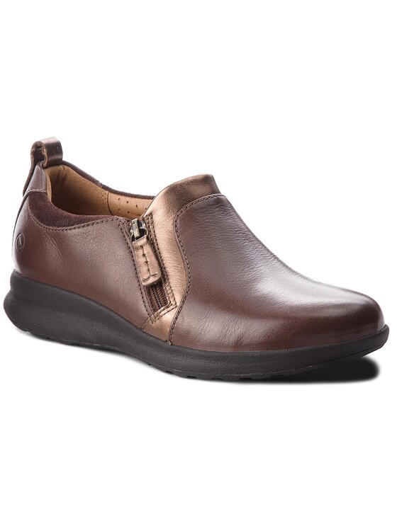 Clarks Clarks Обувки Un Adorn Zip 261370214 Кафяв