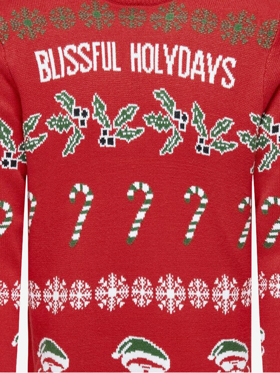 Only & Sons Only & Sons Sweater Xmas 22031171 Piros Regular Fit
