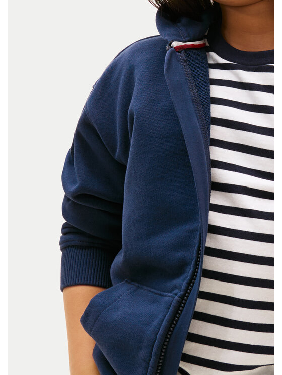 Tommy Hilfiger Tommy Hilfiger Bluza Tonal Flag KB0KB09750 Granatowy Regular Fit