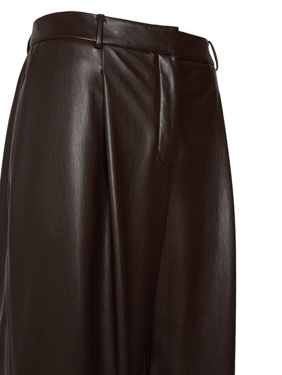 BOSS BOSS Штани зі штучної шкіри Tiana4-M 50564757 Коричневий Regular Fit