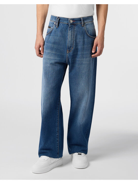 PHILIPP PLEIN PHILIPP PLEIN Jeansy 30582 Niebieski Loose Fit