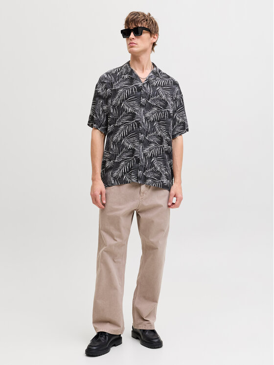 Jack & Jones Jack & Jones Риза Jeff 12288854 Черен Relaxed Fit