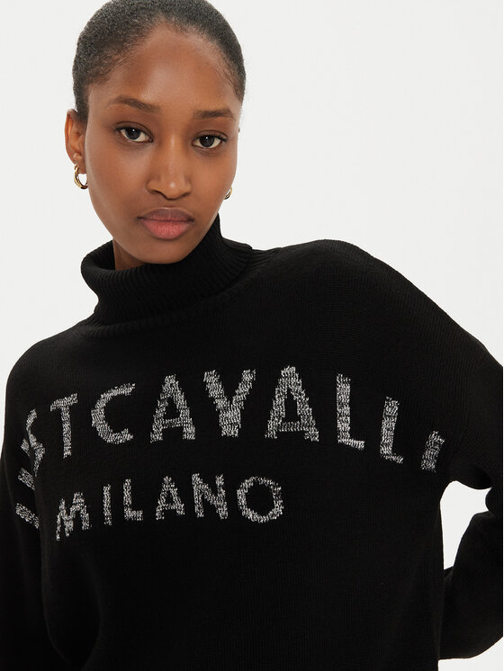 Just Cavalli Just Cavalli Garbó 77PAFM22 Fekete Regular Fit