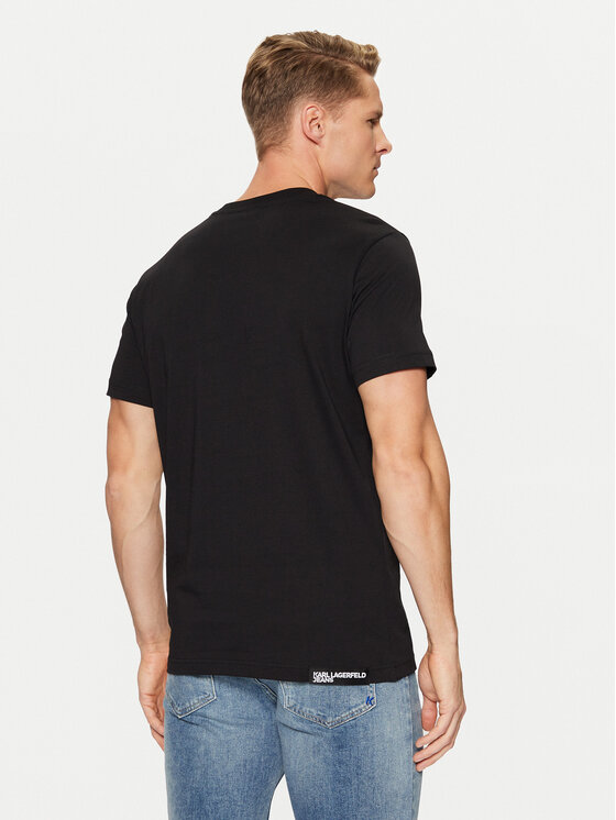 Karl Lagerfeld Jeans Karl Lagerfeld Jeans Majica A1M17003 Črna Slim Fit