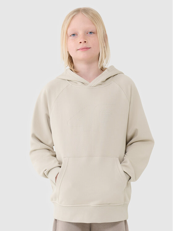 4F 4F Bluza BASIC+ Kremowy Oversize
