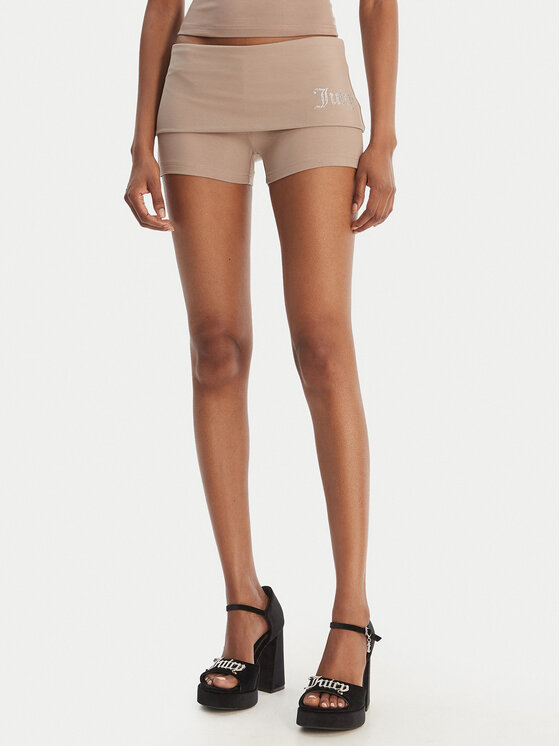 Juicy Couture Juicy Couture Sporta šorti Roll Down JCWHS126307 Bēšs Slim Fit
