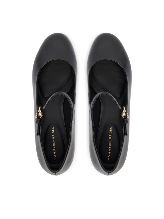 Tommy Hilfiger Tommy Hilfiger Laiviņas Heeled Maryjane Buckle FW0FW09347 Melns