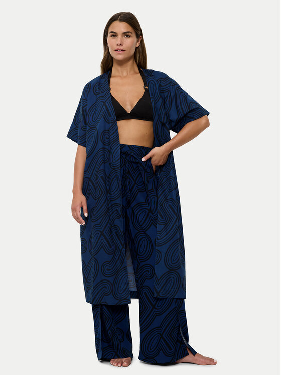 Triumph Triumph Kimono Beach MyWear 10222618 Dunkelblau Relaxed Fit