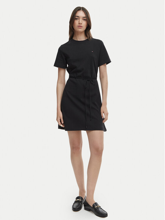 Tommy Hilfiger Tommy Hilfiger Každodenné šaty WW0WW49772 Čierna Regular Fit
