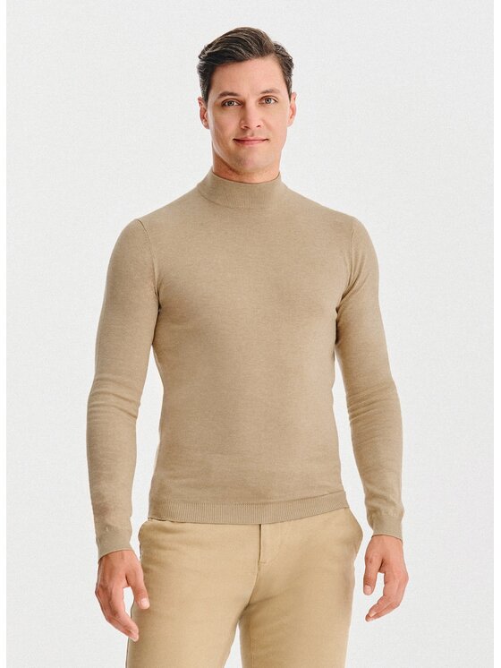 Pako Lorente Pako Lorente Sweter P25WN-2X-028 Beżowy Classic Fit