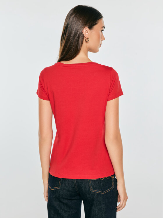 BIG STAR BIG STAR T-Shirt MERIA Czerwony Basic Fit