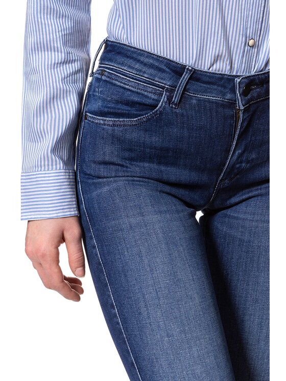 Wrangler Wrangler Jeansy SKINNY Niebieski Skinny Fit