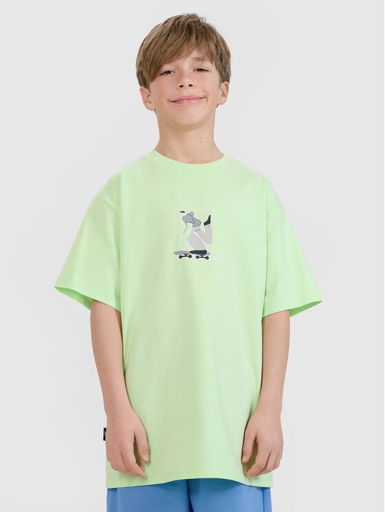4F 4F T-shirt 4FJRSS25TTSHM2641-45S Verde Oversize