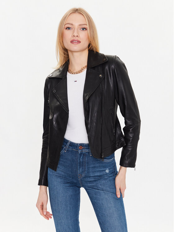 Salsa Salsa Μπουφάν δερμάτινο 127058 Μαύρο Regular Fit