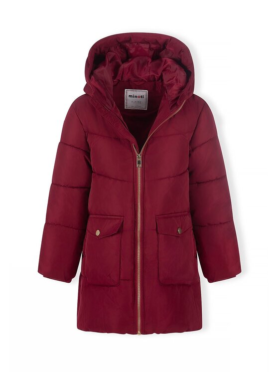 minoti minoti Kurtka zimowa 32COAT152 Bordowy Longline Fit