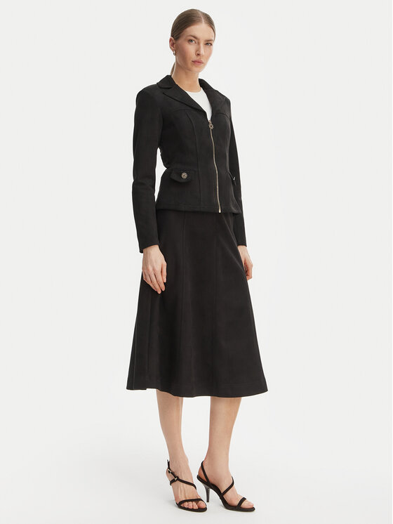 Rinascimento Rinascimento Jakna iz umetnega usnja CFC0127914003 Črna Slim Fit