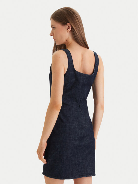 Calvin Klein Calvin Klein Φόρεμα καθημερινό Sculpt LV047F793G Σκούρο μπλε Slim Fit