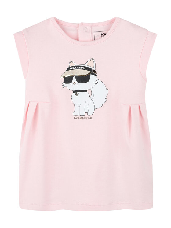 Karl Lagerfeld Kids Karl Lagerfeld Kids Každodenní šaty Z30510 S Růžová Regular Fit