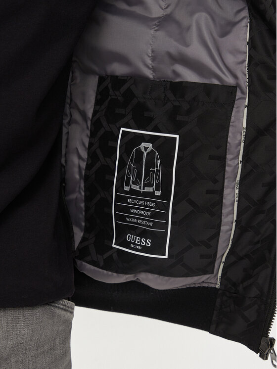 Guess Guess Bomber jakna M4YL02 WG9L2 Črna Classic Fit