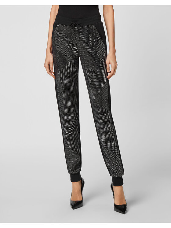 PHILIPP PLEIN PHILIPP PLEIN Joggers kalhoty 5617 Černá Regular Fit